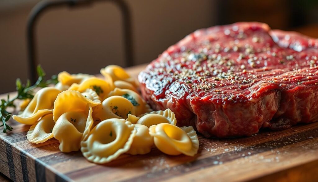 Beef Tortellini Steak Preparation