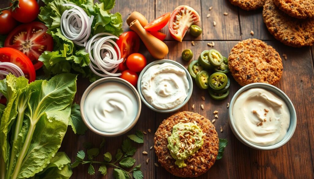 Chickpea Burger Toppings