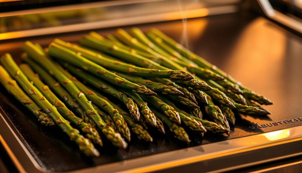 Grilling Asparagus on Blackstone Griddle