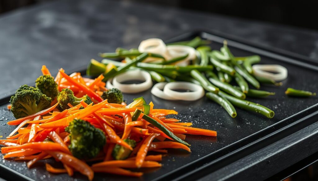 Hibachi Vegetables on Blackstone Griddle