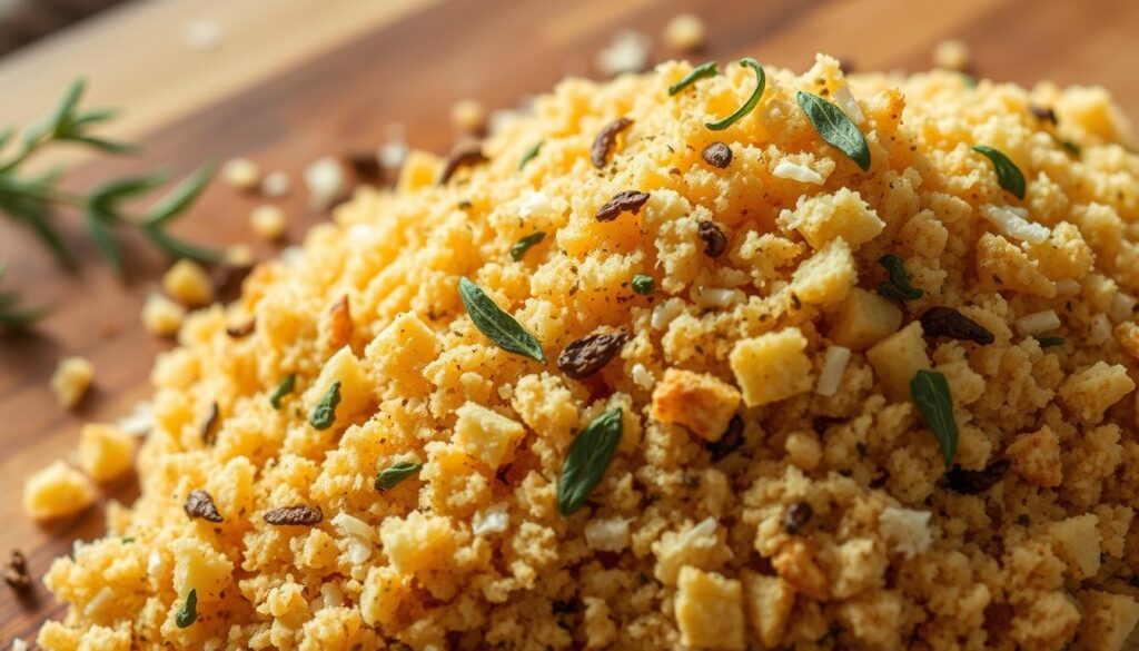 Italian cuisine breadcrumb topping for appetizers