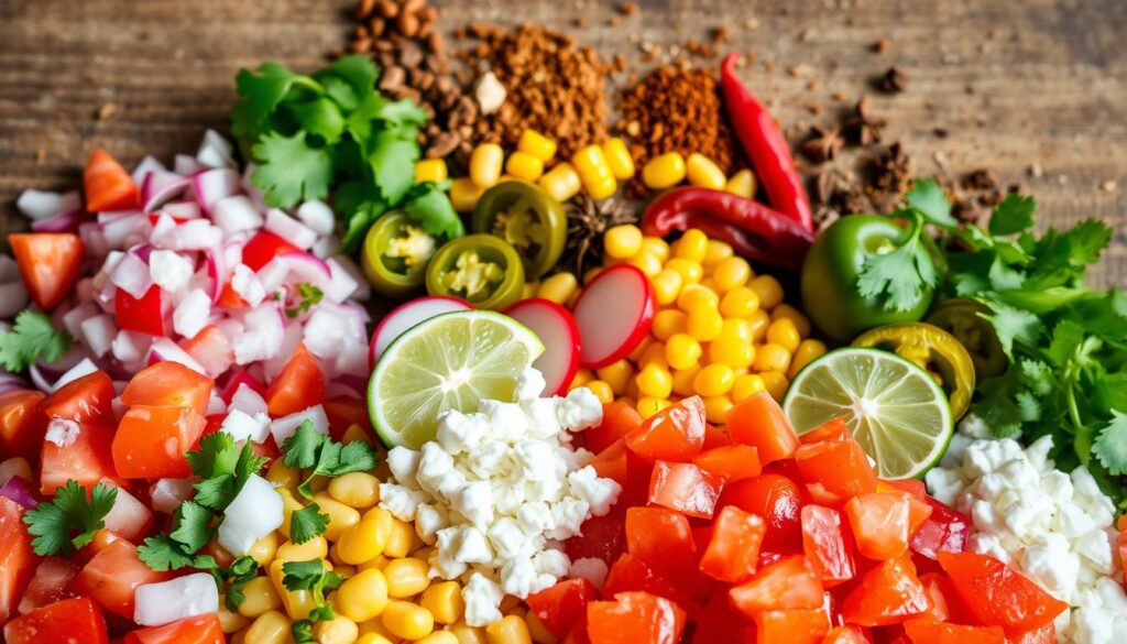 Mexican Cuisine Taco Toppings