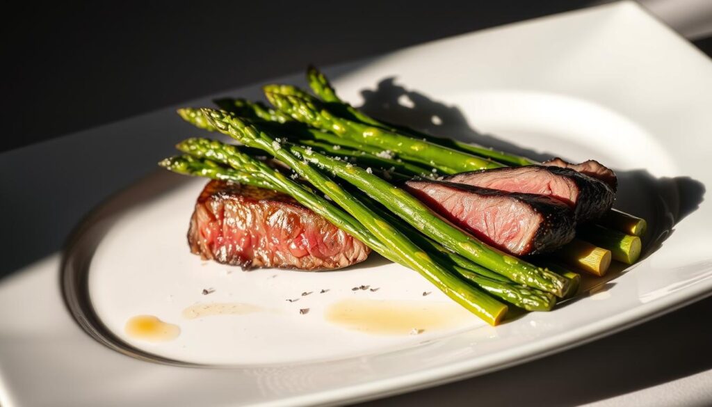 Steak and Asparagus Plating Techniques