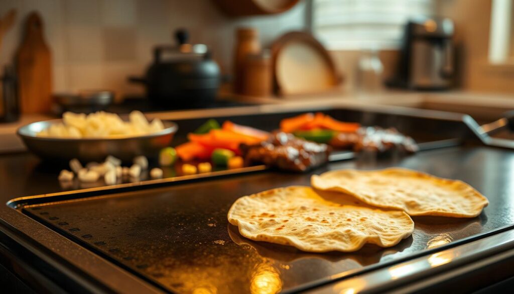 Warming Tortillas on Blackstone Griddle