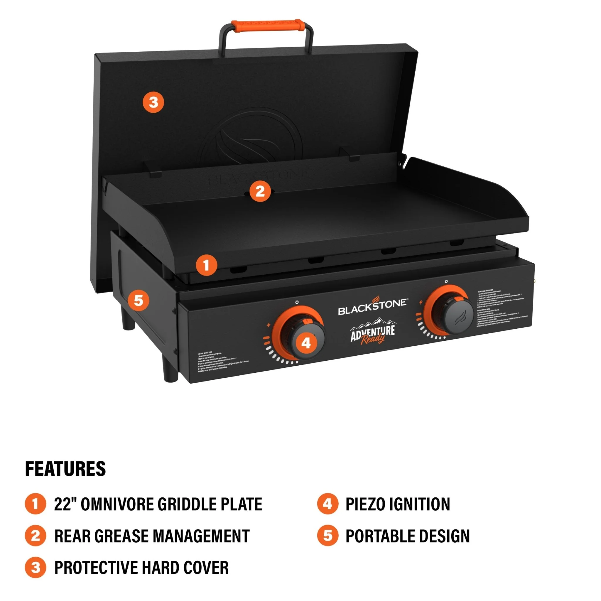 Adventure Ready 22” Tabletop Griddle with Hard Cover 4 Adventure Ready 22” Tabletop Griddle with Hard Cover