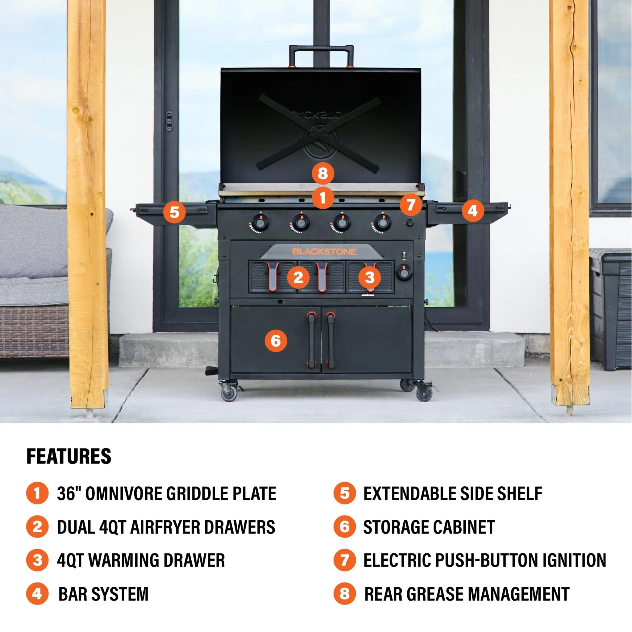 36” Griddle Airfryer Combo 4 36” Griddle Airfryer Combo