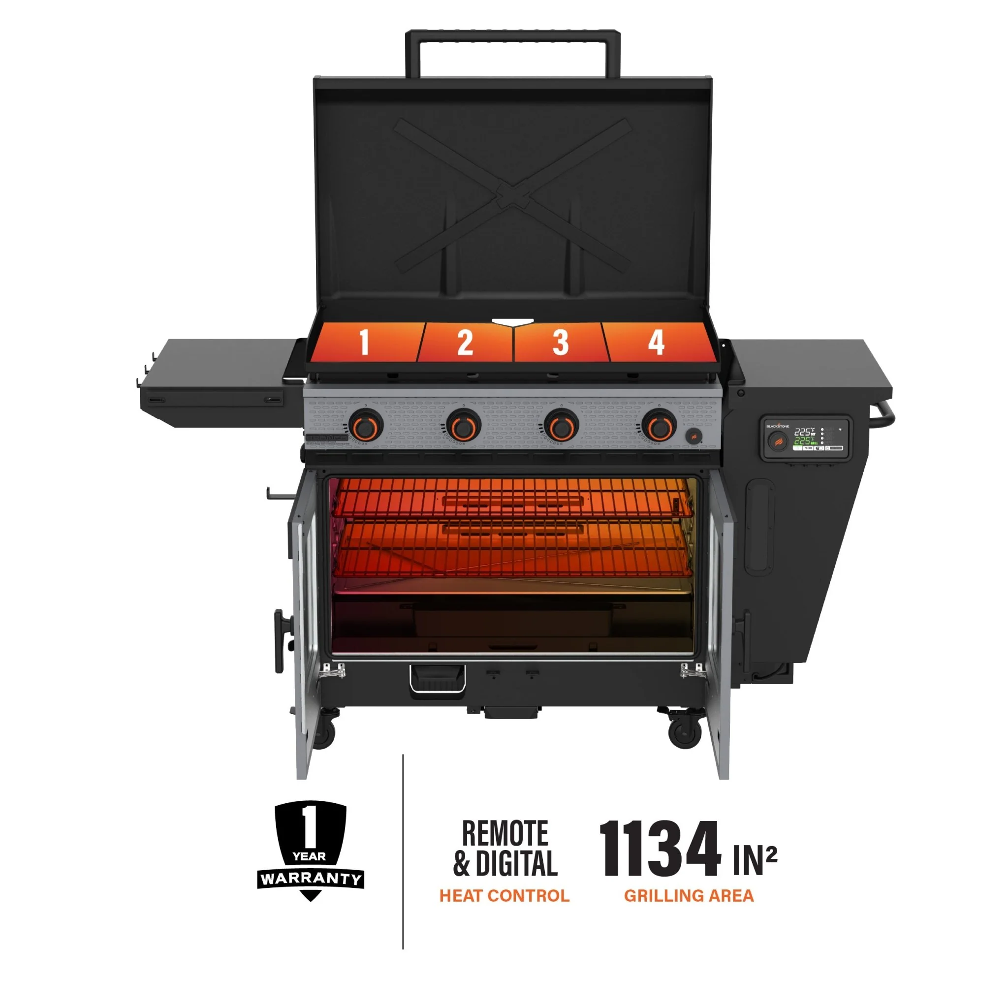 Bronco 36” Griddle Vertical Pellet Smoker Combo 3 Bronco 36” Griddle Vertical Pellet Smoker Combo