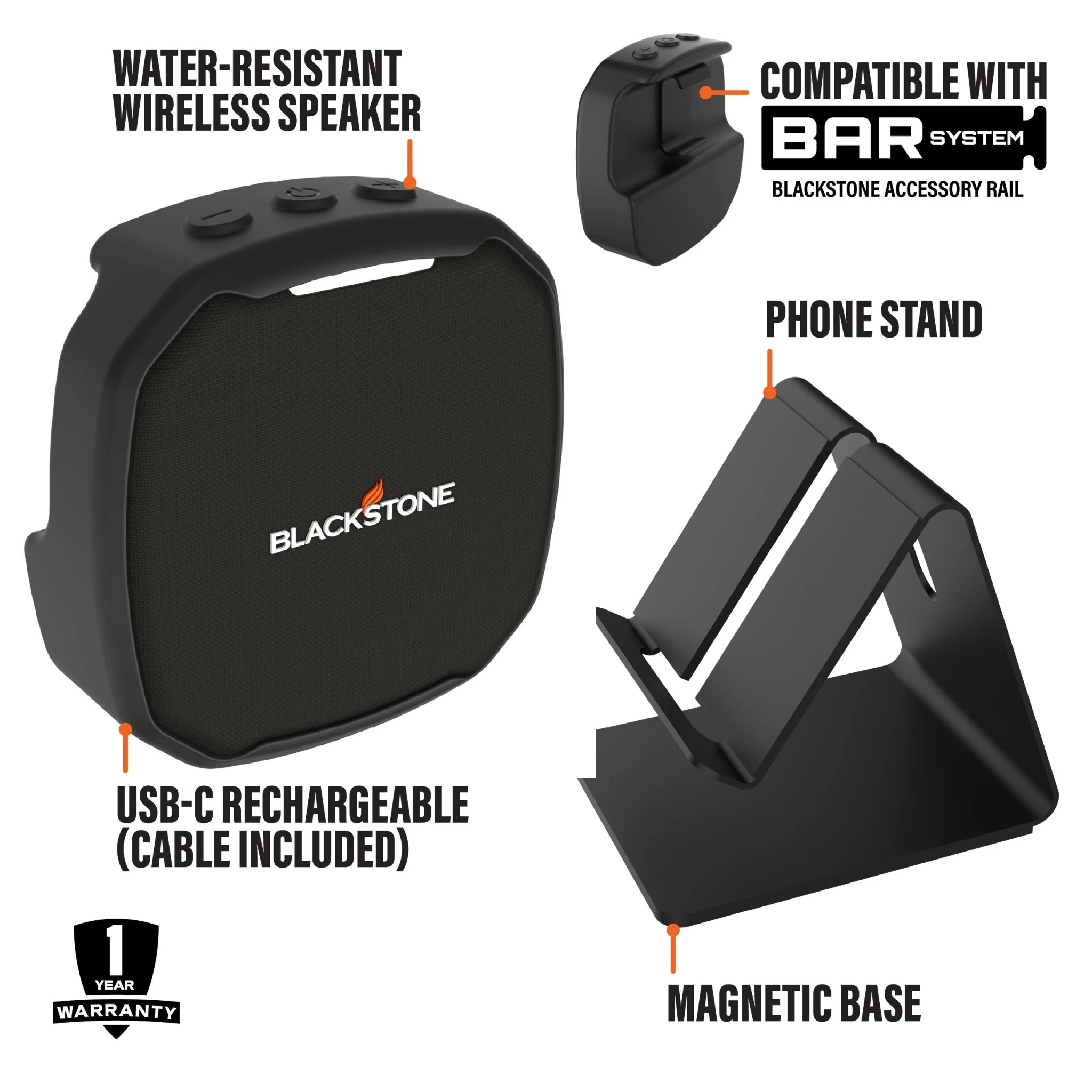 BAR System Wireless Speaker and Phone Holder 3 BAR System Wireless Speaker and Phone Holder