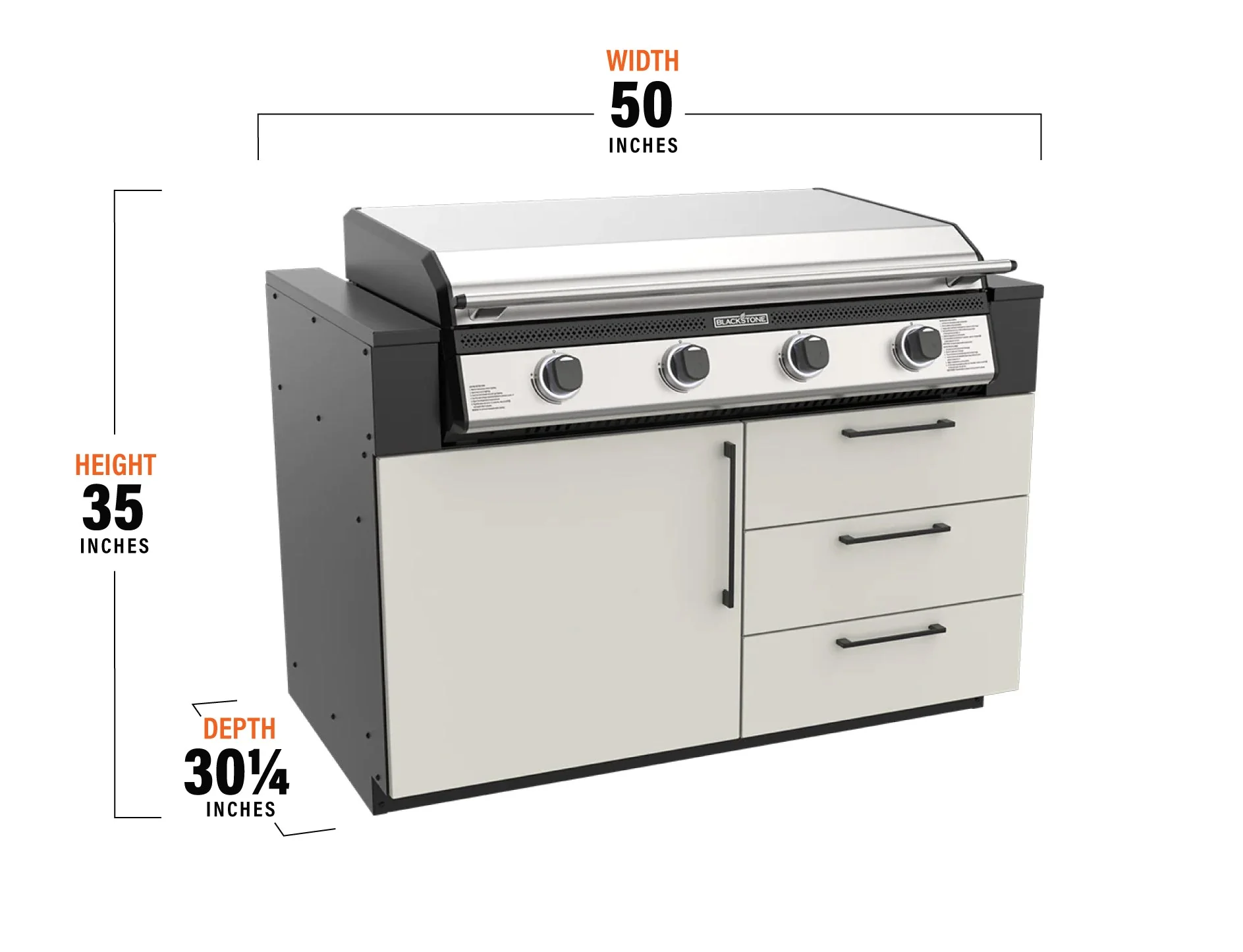 Blackstone 50" Outdoor Kitchen Module with 36" Drop-in Griddle 3 Blackstone 50" Outdoor Kitchen Module with 36" Drop-in Griddle