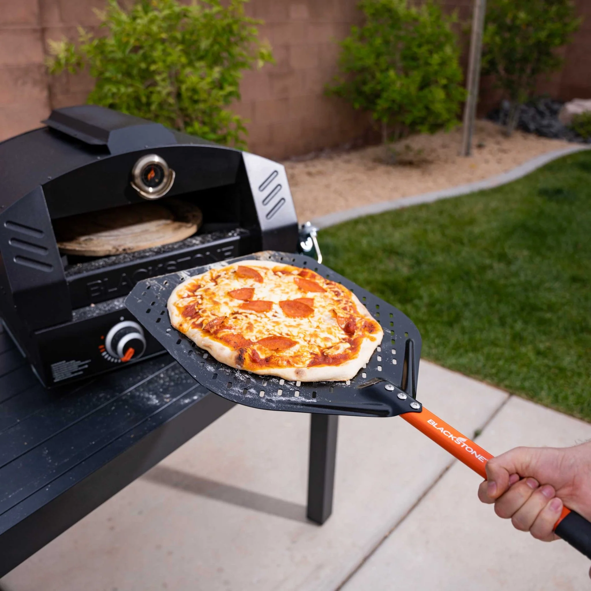 Perforated Aluminum Pizza Peel 2 Perforated Aluminum Pizza Peel