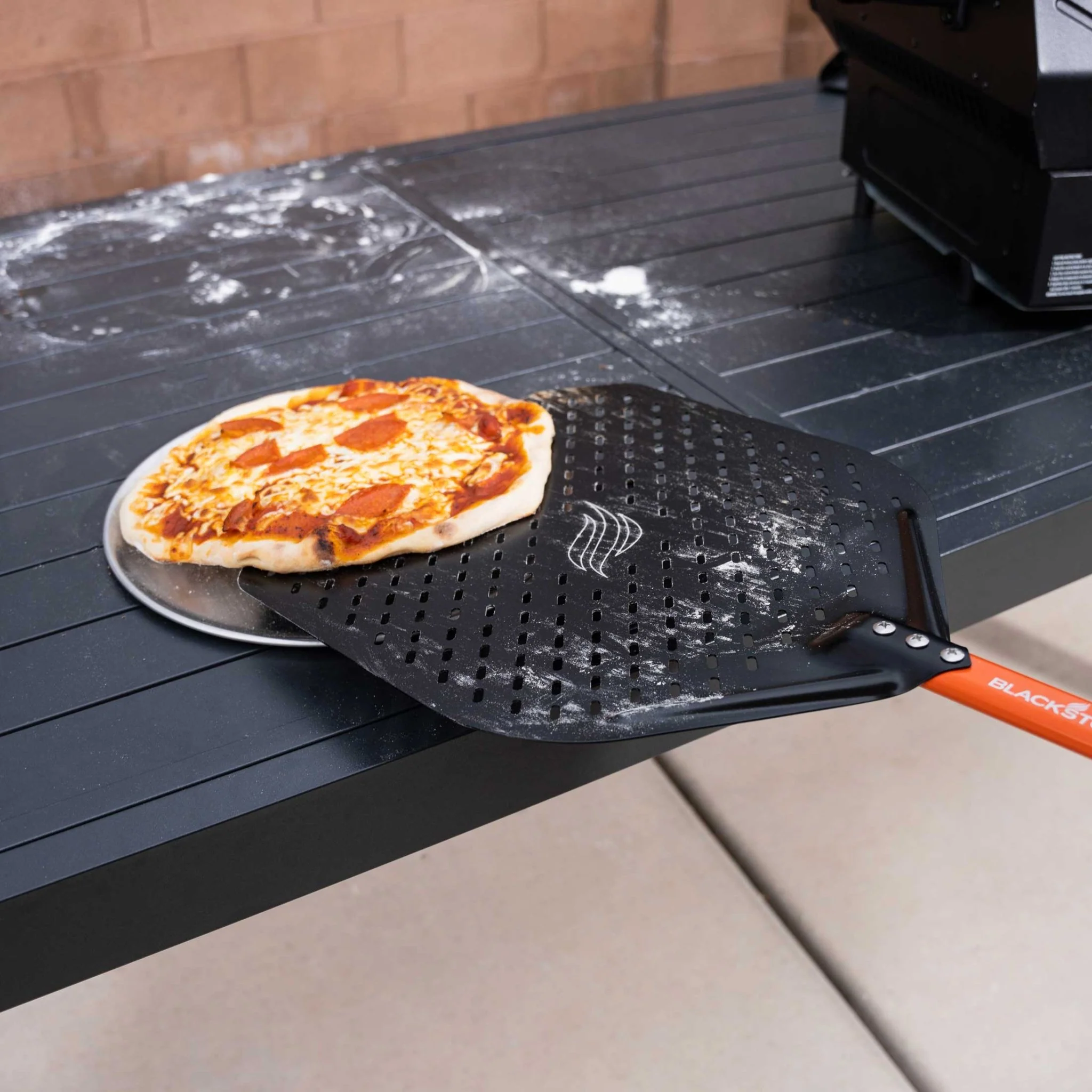 Perforated Aluminum Pizza Peel 3 Perforated Aluminum Pizza Peel