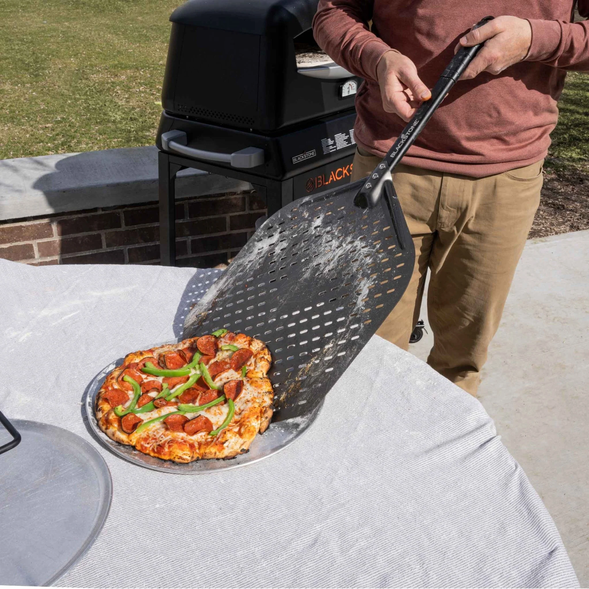 Perforated Aluminum Pizza Peel 5 Perforated Aluminum Pizza Peel