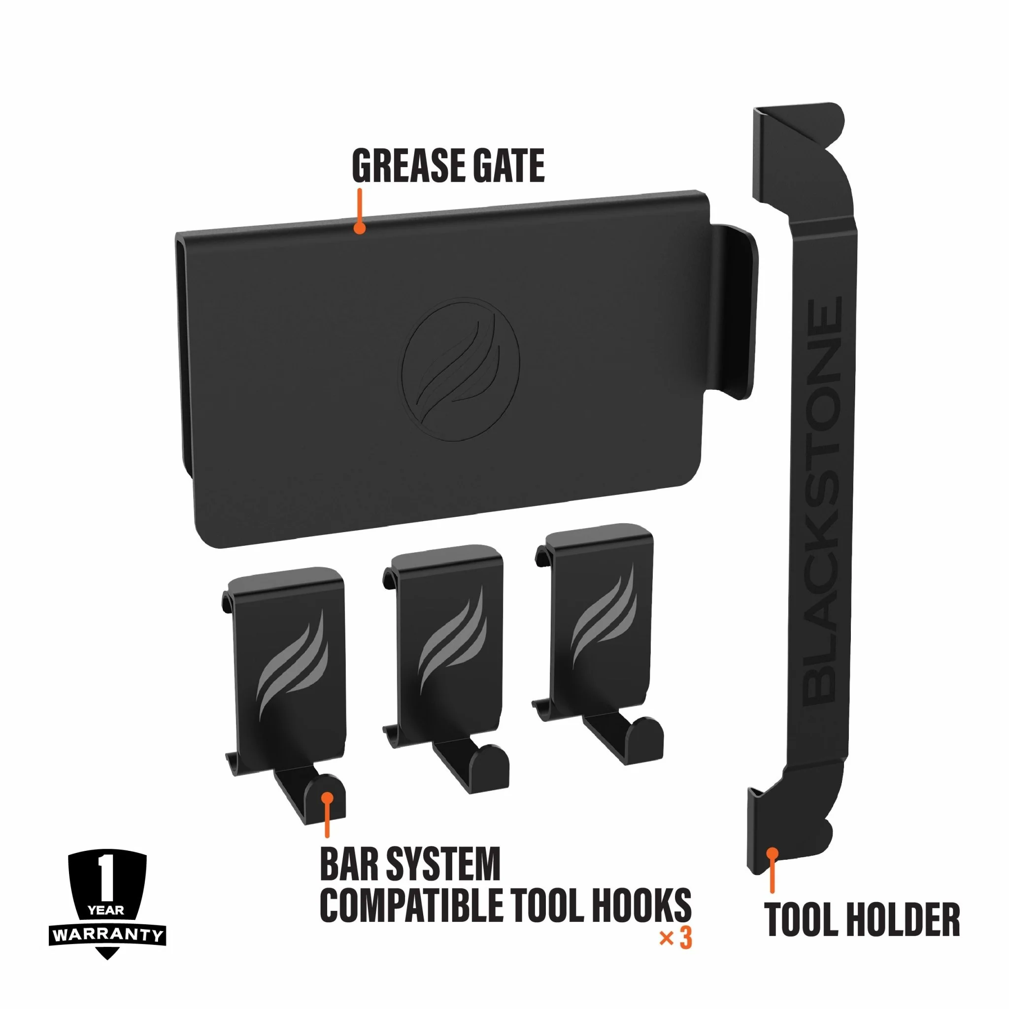 Culinary BAR System Tool Hooks, Grease Gate, and Tool Holder 3 Culinary BAR System Tool Hooks, Grease Gate, and Tool Holder