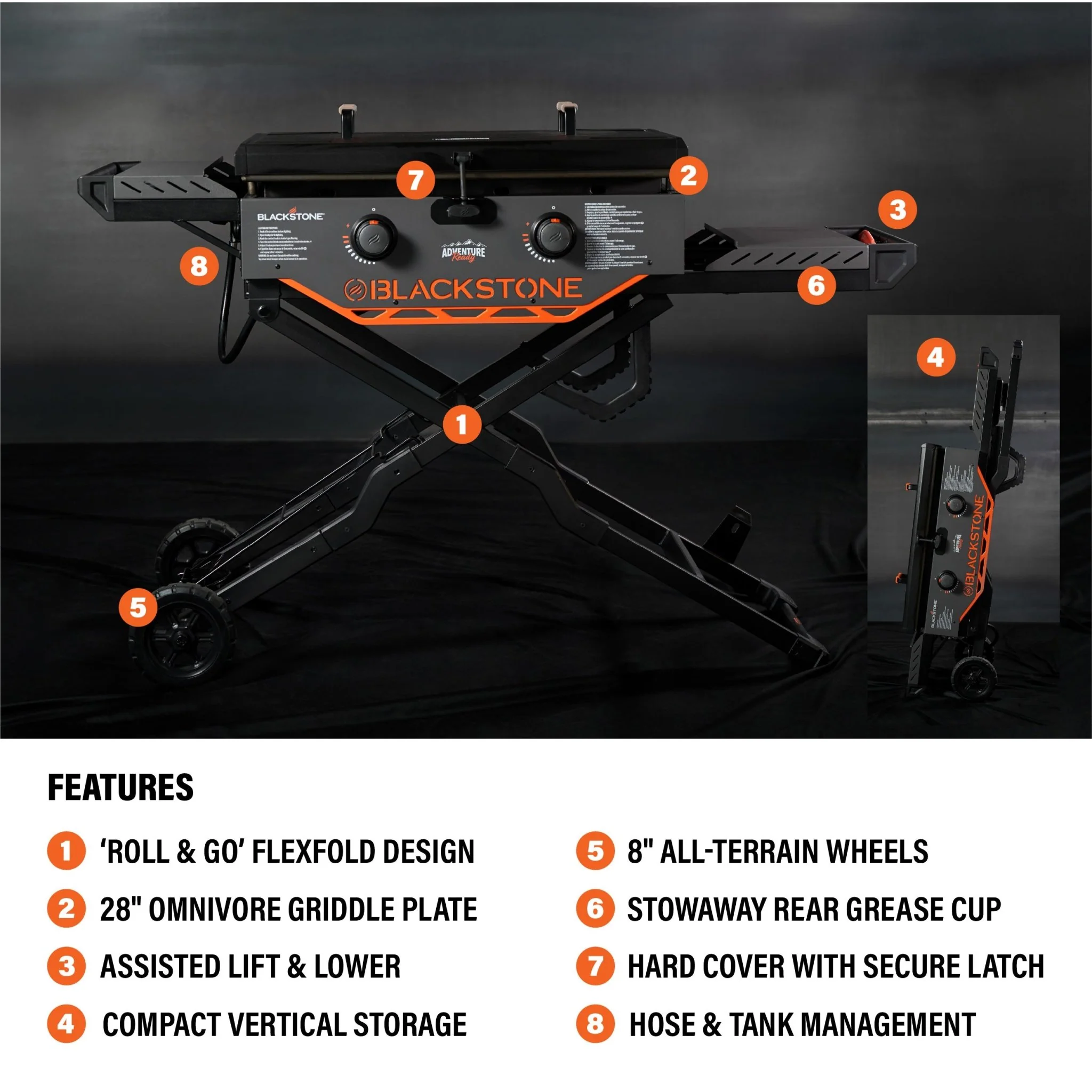 28" Griddle with Flexfold™ Legs 5 28" Griddle with Flexfold™ Legs